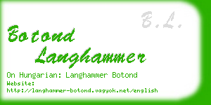 botond langhammer business card